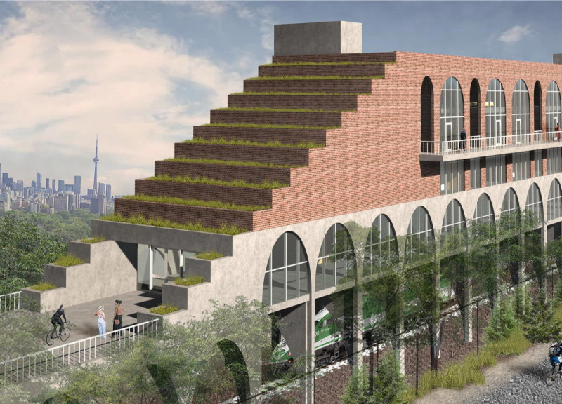 Charred Wooden Shingles and Green Roofs Transforming Urban Corridors Into Sustainable Communities  