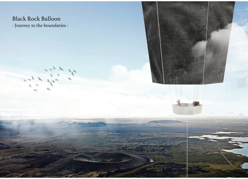 Elevated Observation Structure Crafted from Reinforced Concrete and Glass Amidst Iceland's Unique Geology  