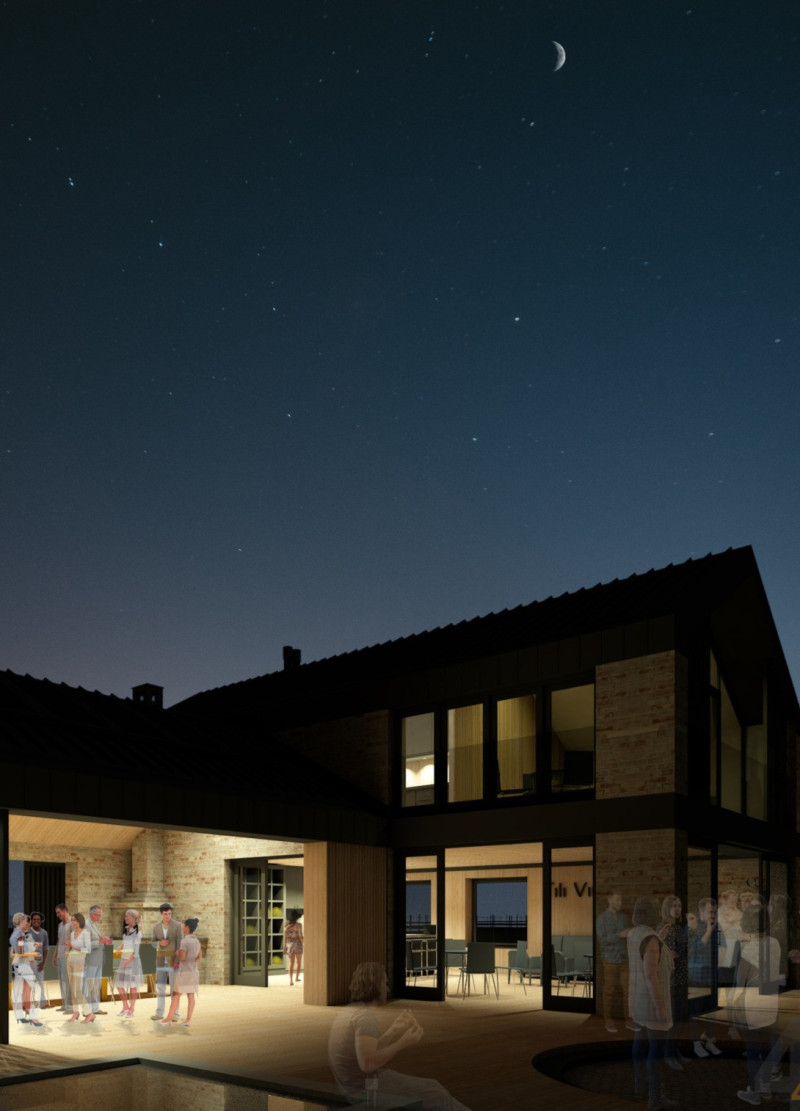 Vineyard Retreat Crafted From Local Brick And Timber Cladding With Wildflower Landscaping  