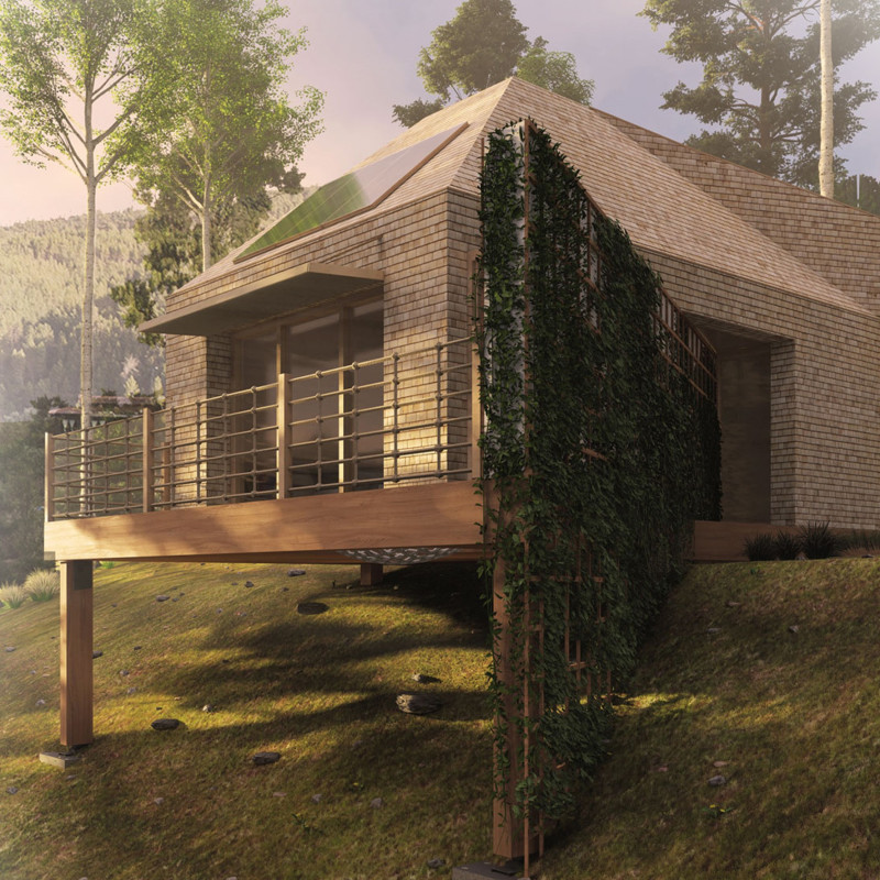 Charred Wooden Shingles and Cross-Laminated Timber Unite in a Tranquil Yoga Retreat  