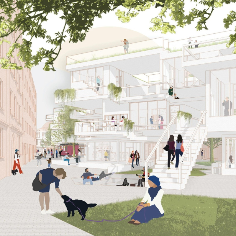 Charred Wooden Shingles and Cross-Laminated Timber Panels Transforming Urban Space for Community Living