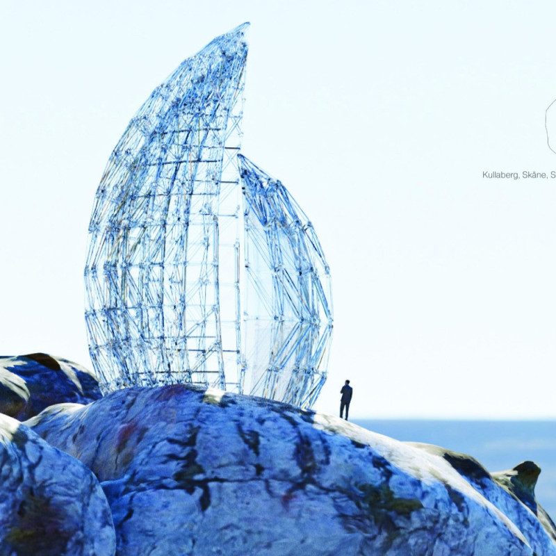 Translucent Timber Pavilion Embracing Coastal Views with Clear Polymer Integration  