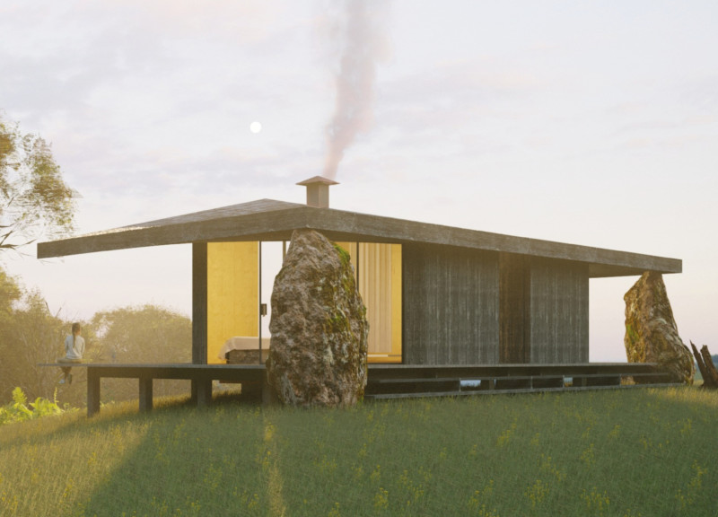 Bouldered Retreat Featuring Octagonal Timber Structure and Natural Light Integration