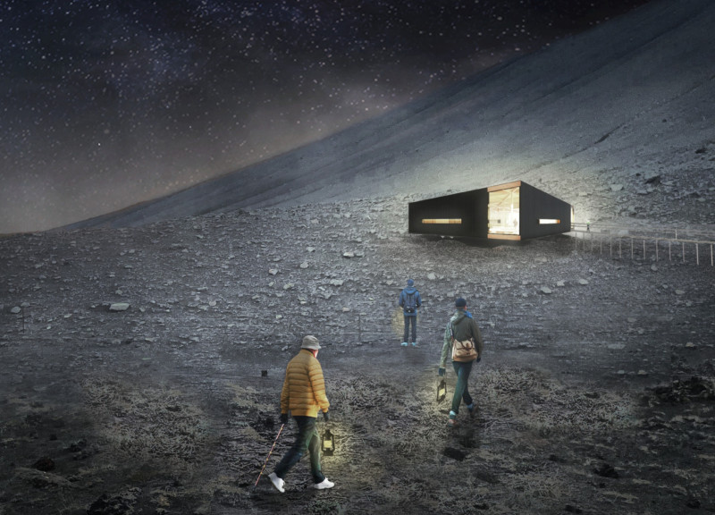Charred Wooden Shingles and Laminated Beams Form a Refuge in Iceland’s Volcanic Landscape  