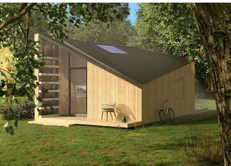 Charred Wooden Shingles and Cross-Laminated Timber Panels Shape a Sustainable Micro-Home  
