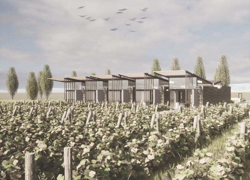 Charred Wooden Shingles Embrace Natural Landscapes in a Sustainable Retreat for Agritourism