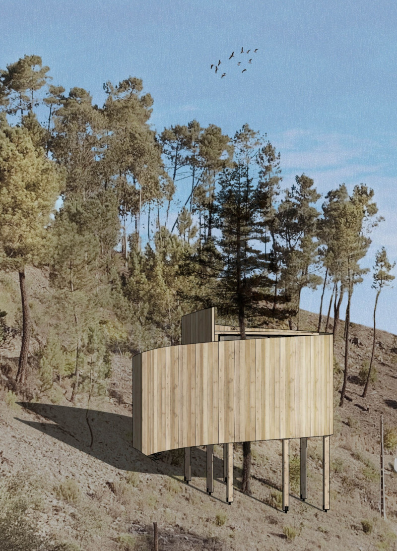 Moisture Barrier Timber Retreat Embracing Nature Through Elevated Pods  