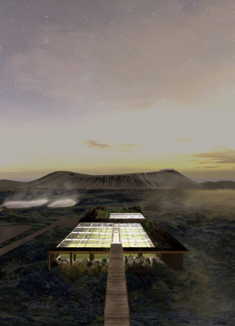 Basalt Facade and Geothermal Energy Harnessing in a Community-Focused Culinary Space