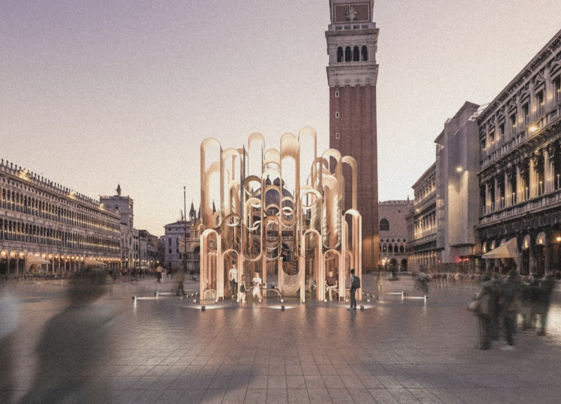 Charred Wooden Shingles and Curvilinear Forms Crafting An Engaging Public Space  