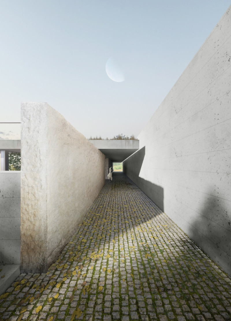 Limestone Cladding and Exposed Concrete Elevate A Vineyard Experience Amidst Scenic Landscapes