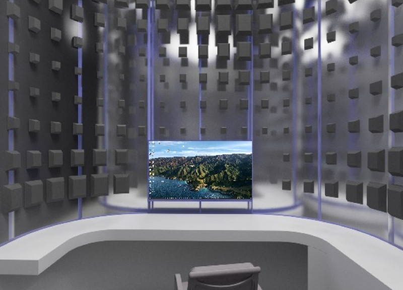 Acoustic Privacy Enhanced By Polycarbonate Pods Within Versatile Modular Workspaces