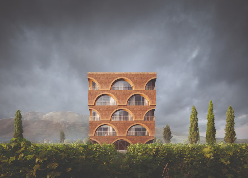 Reclaimed Clay and Natural Wood Create Inviting Retreat Amidst Vineyards