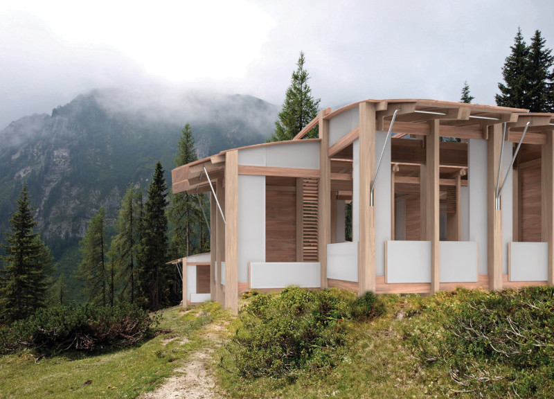 Adaptive Canopy and Performance Canvas in a Nature-Connected Healing Retreat Cabin  