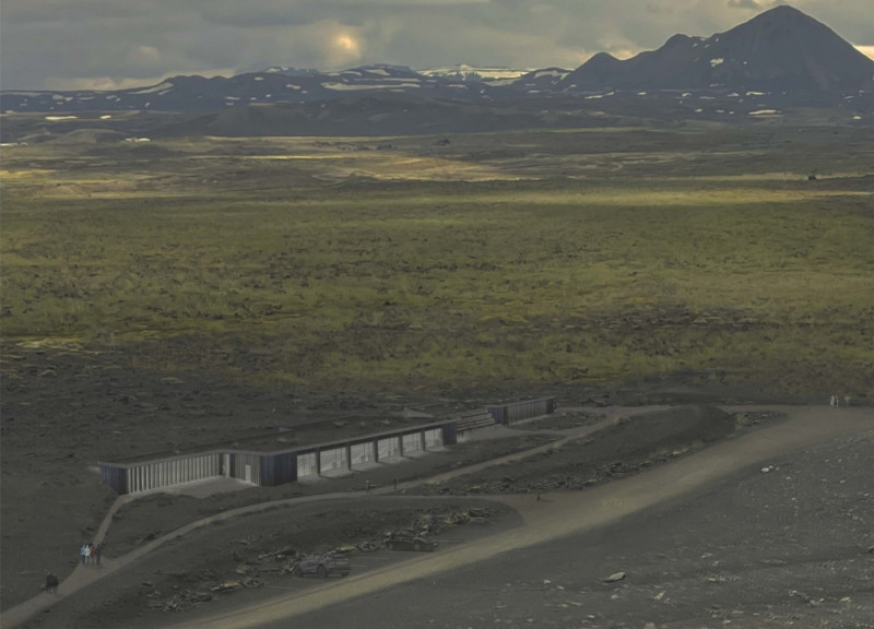Charred Wooden Shingles and Cross-Laminated Timber Form a Geologically Inspired Visitor Center  