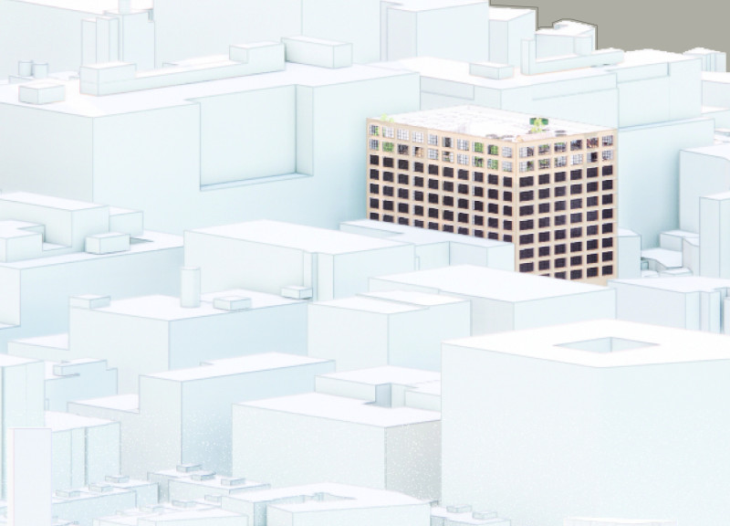 Charred Wooden Shingles and Green Walls Define Urban Workspace Integration