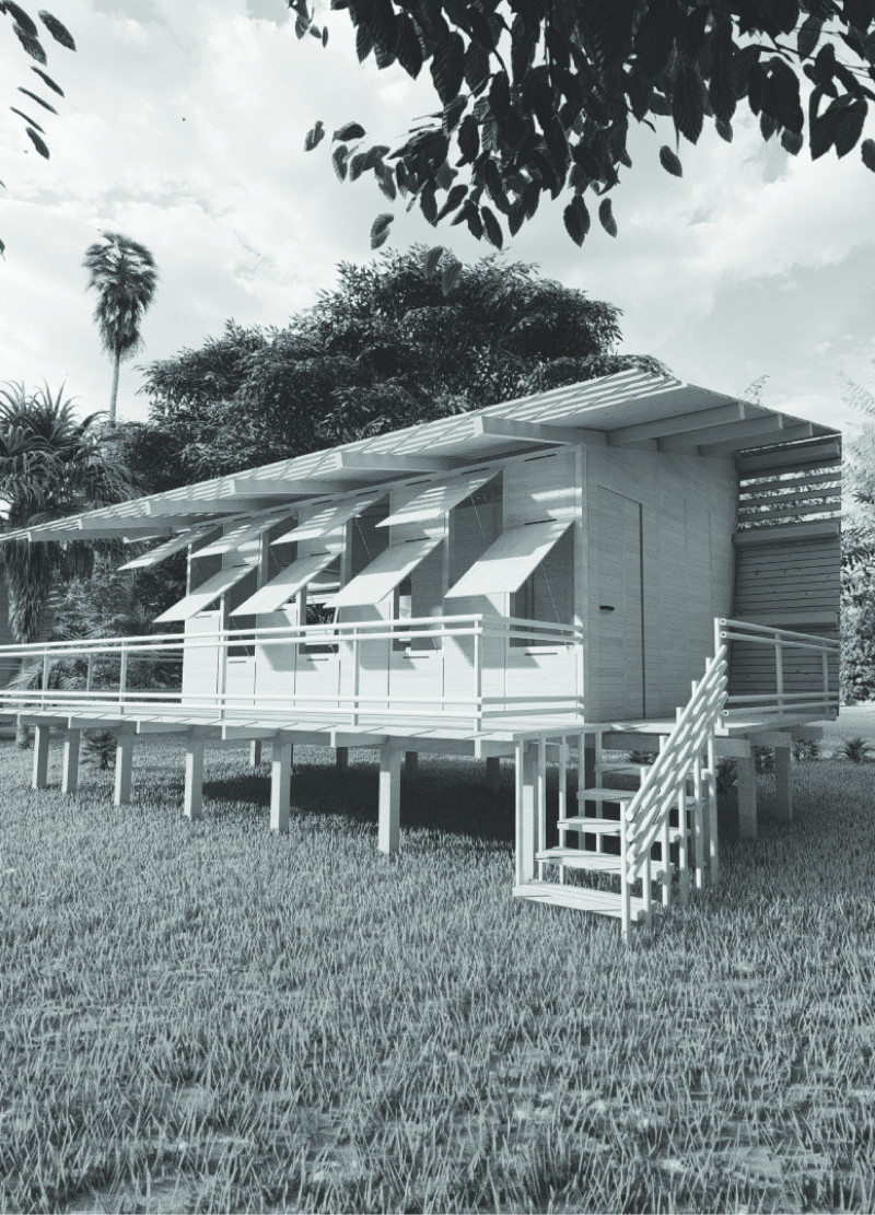 Charred Wooden Shingles and Segmented Timber Panels Create a Sustainable Retreat in Cambodia
