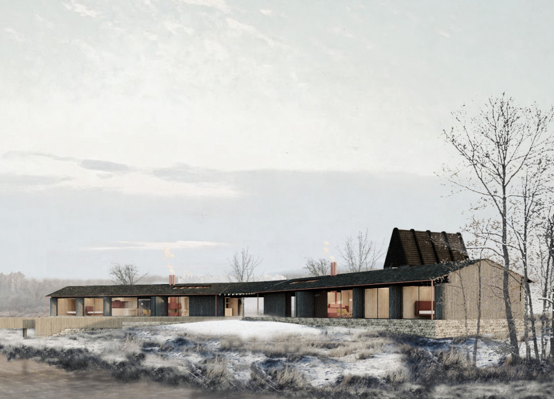 Yakisugi Cladding and Natural Light Elevate Artistic Retreat Spaces  