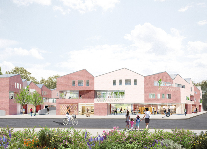Charred Wooden Shingles and Brick Facades Define Community-Centric Residential Spaces