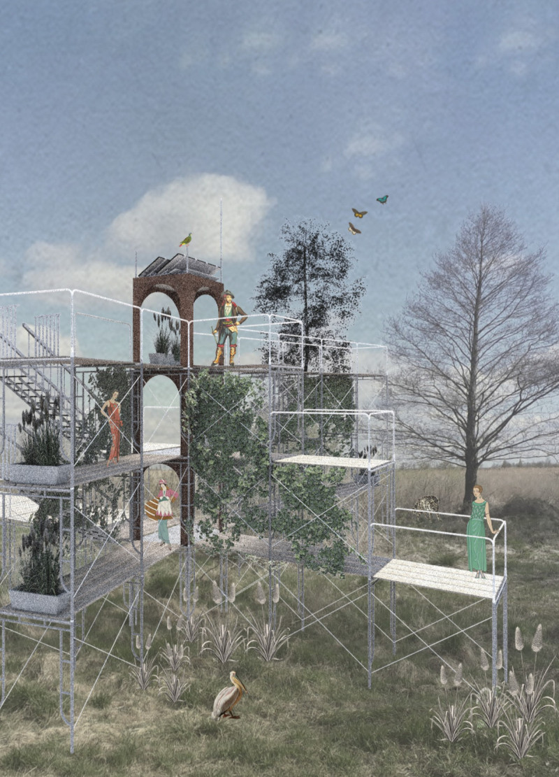 Corten Steel Observation Tower Embracing Nature with Greenery Integration  