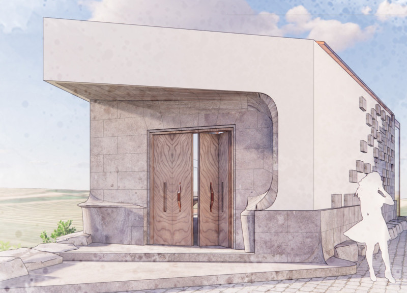Cork Wood Pavilion Embracing Vineyard Views with Traditional Azulejos  