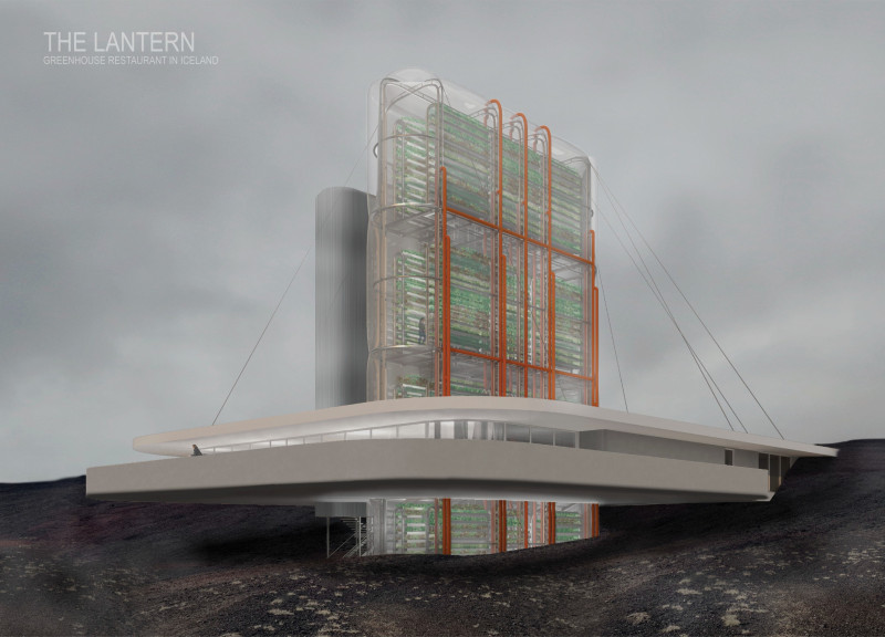 Geothermal Greenhouse with ETFE Skin in Volcanic Landscape