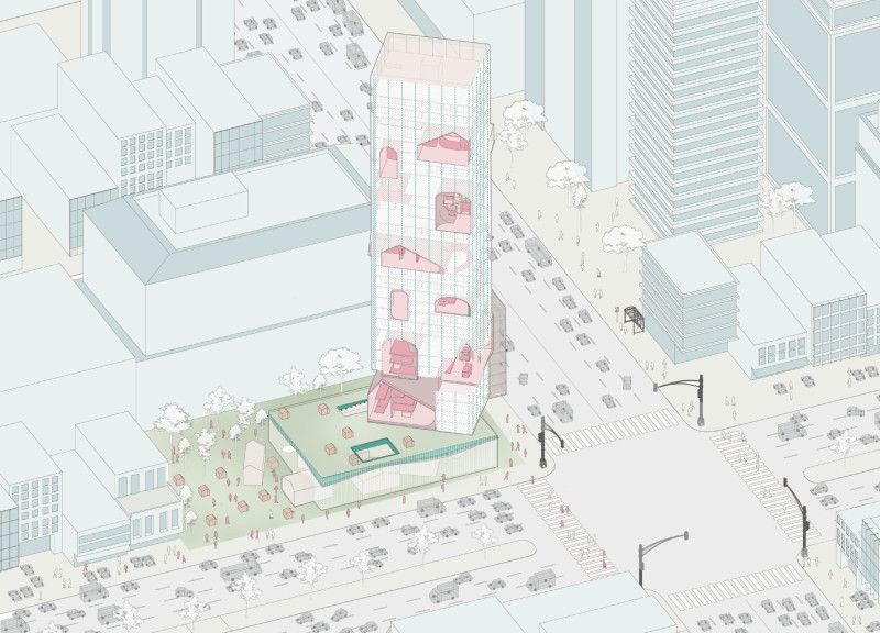Metal Mesh Enclosure Integrating Healthy Air Solutions for Community Support  