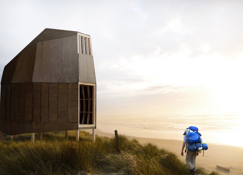 Barrel-Vaulted Space Crafted with Marine-Grade Plywood and Larch 