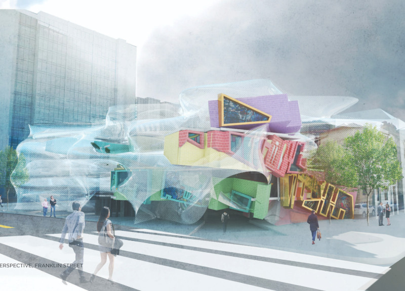 Reflective Folds Connecting Community Spaces
