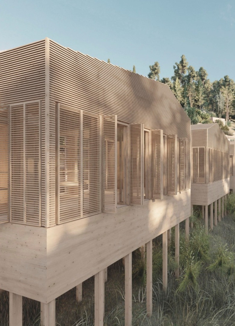Cork Insulation and Water Management in a Tranquil Retreat  
