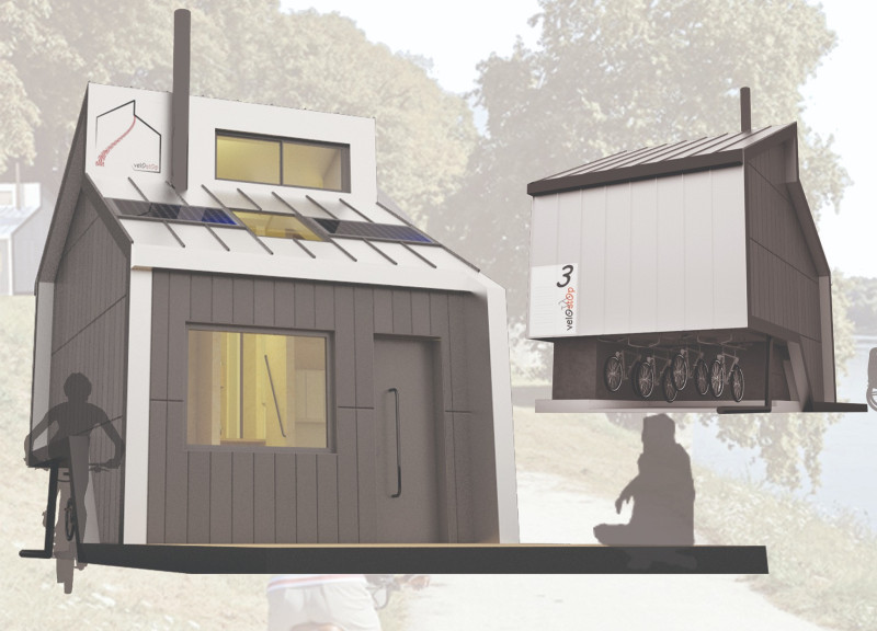 OSB Panels and Sustainable Construction in a Multimodal Cyclist Facility